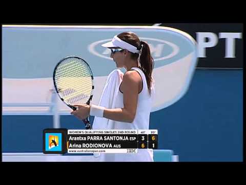 Qualifiers: Rodionova v Parra-Santonja - Australian Open 2013