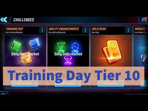 Training Day Tier 10 Guide with 166K team! How to 3 Star Challenge | MARVEL Strike Fore