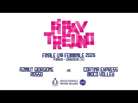 FINALE U18F: AZIMUT GIORGIONE ROSSO - CORTINA EXPRESS IMOCO VOLLEY