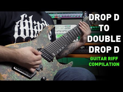 Drop D To Double Drop D, And Everything In Between (6 String to 8 String Guitar Riff Compilation)