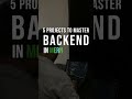 5 Projects To MASTER Backend In MERN Reactjs Nodejs Webdevelopment Coding