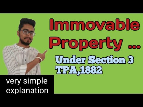 immovable property| TPA | section 3 of Transfer of property Act| definition of immovable property
