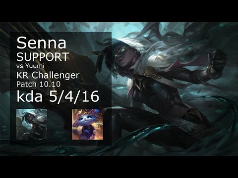 Senna Support & Aphelios vs Yuumi & Ezreal - KR Challenger 5/4/16 Patch 10.10