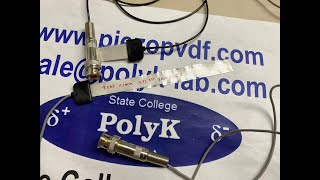 Low-Noise Piezo PVDF Sensor with Built-in EMI Shielding and BNC connector for measuring weak signal