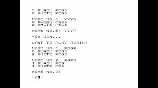 Mastermind for the ZX81