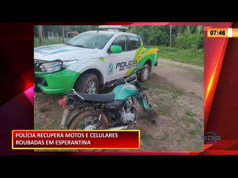 Polícia recupera motos e celulares roubados em Esperantina 03 12 2020