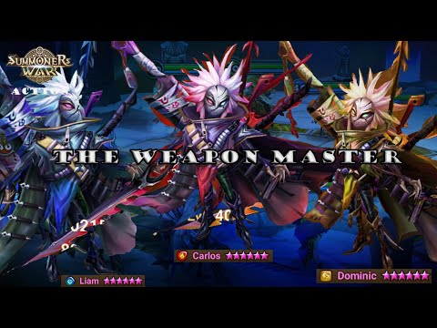 The Weapon Master in 1 TEAM! LIAM - CARLOS - DOMINIC | RTA | Highlights - Summoners War