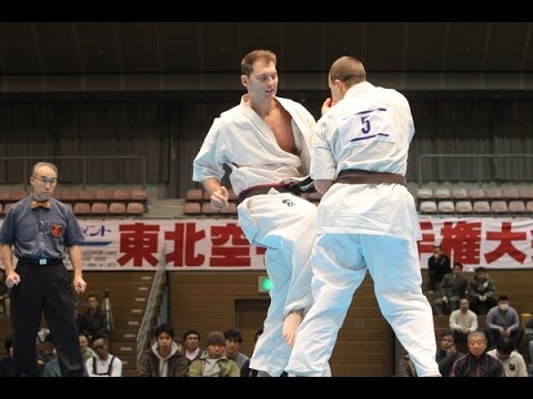 SHINKYOKUSHINKAI KARATE 30th All Tohoku Tournament quarterfinal1 Brian Jacobsen vs. Miladinov Yordan