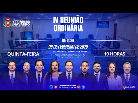 II Reunião Ordinária da Câmara de Vereadores de Engenheiro Navarro/MG