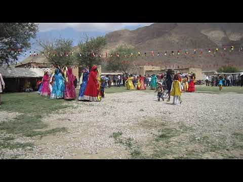 Qashqai women dancing at a wedding celebration.