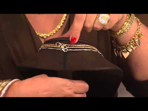 Bronzo Italia 20" Solid Margherita Diamond Cut StationNecklace with Antonella Nester