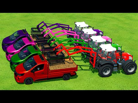 LOAD AND TRANSPORT POTATOES WITH RIGITRAC TRACTORS - Farming Simulator 22