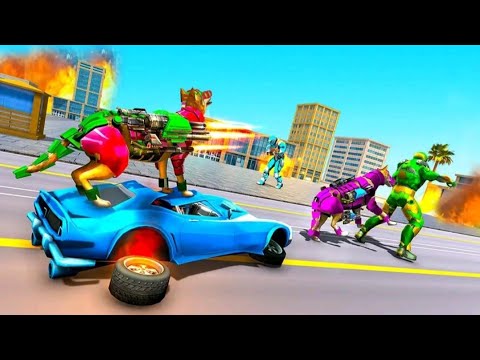 New Bike Robot Game Video 2021 ।। Realistic Robot Hunting Dog and Flying Super Bike Transform Game 🐕