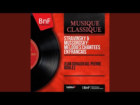[[#Ιγκόρ Στραβίνσκι [Igor Stravinsky]#]]&nbsp;3&nbsp;Histoires&nbsp;pour&nbsp;enfants&nbsp;  3.&nbsp;“Chanson de&nbsp;l'ours“. [[#Jean Giraudeau [Ζαν Ζιροντώ]#]]&nbsp;(φωνή), [[#Pierre Boulez [Πιέρ Μπουλέζ]#]] (πιάνο)