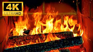 4K Cozy Christmas Fireplace - Burning Logs & Crackling Sounds for Relaxing - Christmas Ambience