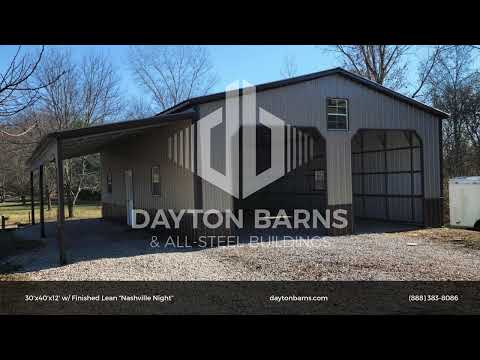 Nashville Night: 30×40×12 All-Steel Metal Building — Style Meets Strength