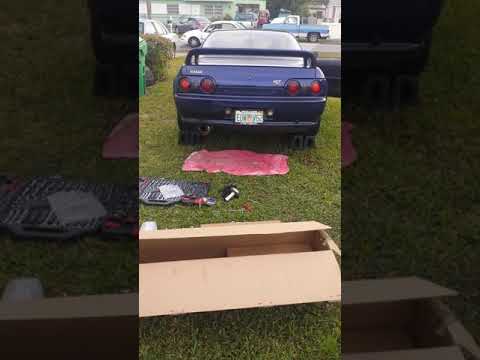 R32 GTR With flames after New Tomei Ti exhaust install !!