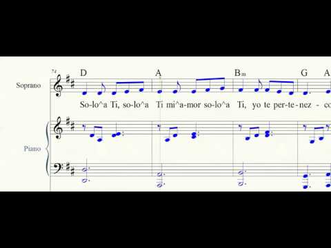 Solo A Ti Pertenezco Score- PIANO
