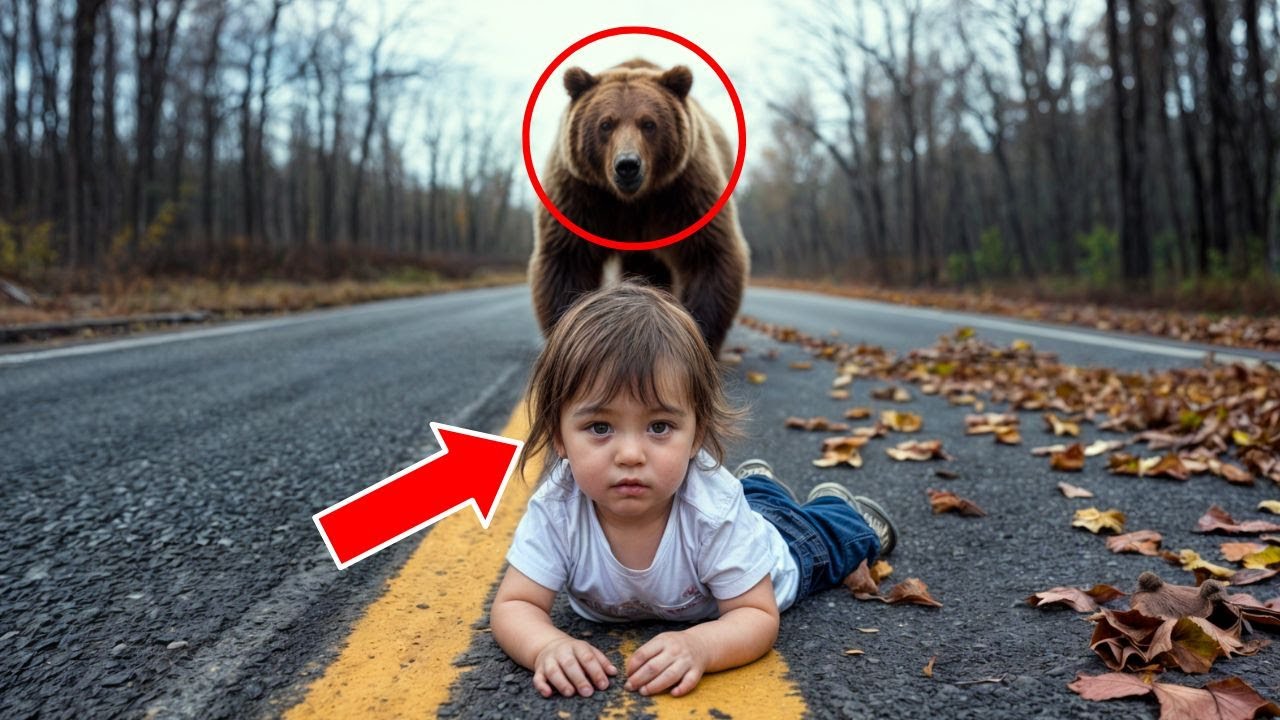 MOTHER THROWS HER BABY ON THE DESERTED ROAD, BUT WHAT THE BEAR DID NEXT WILL CHANGE EVERYTHING.