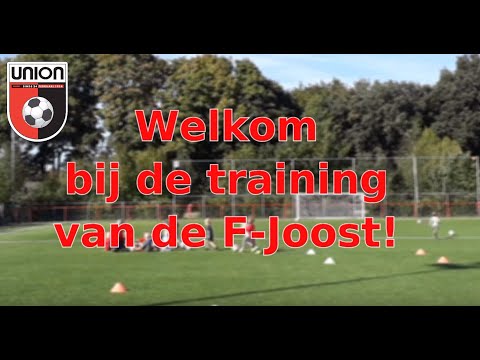 De F-Joost-training voor beginnend voetballers bij voetbalvereniging Union in Nijmegen Zuid / Malden