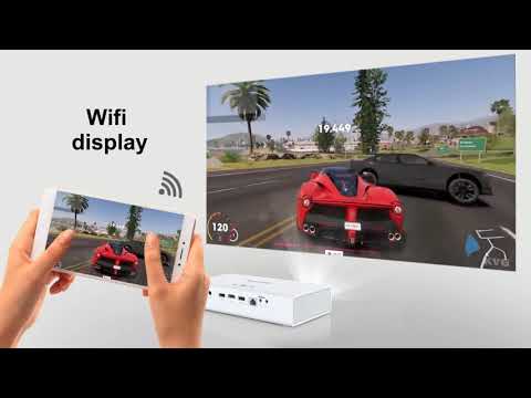 BYINTEK Mini 3D Projector R19 4K ,Smart Wifi Android Beamer,Portable LED DLP lAsEr Proyector for