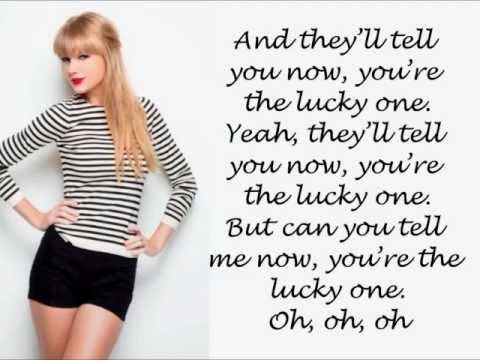Taylor Swift - The Lucky One (Lyrics On Screen) [HD]