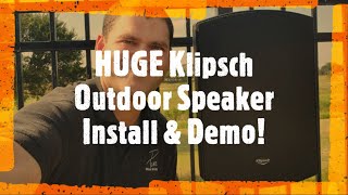 HUGE Klipsch & Sonos Outdoor Speaker Install & Demo! CA-800T KDA-1000 Amp! - Prosper, TX