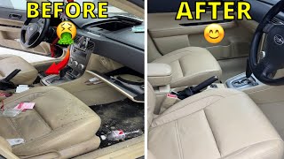 Cleaning the Dirtiest Subaru Interior Ever! | Extremely Satisfying Car Detailing