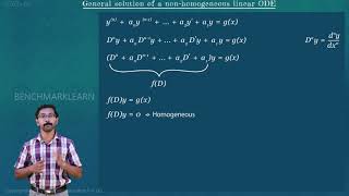General solution of a Non Homogeneous Linear ODE | Differential Equations | Benchmark Engineering