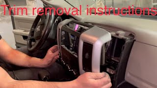 2010-2018 Dodge Ram dash bezel and stereo removal - easy instructions