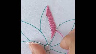 Bordado Mano Flores Buttonhole stitch hand embroidery tutorial for beginners work design #sewing