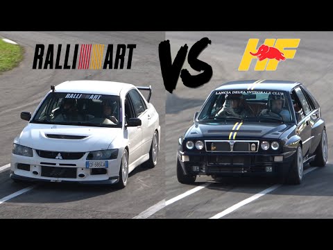 500HP Lancer Evo IX vs 500HP Delta Integrale! - AWD Drifts & Turbo Sounds!