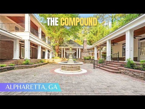 14,000 SQFT Multigenerational Compound w/ 2 Houses + Courtyard + Clubhouse FOR SALE North of Atlanta