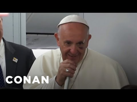 The Pope Explains How He Got A Black Eye | CONAN on TBS