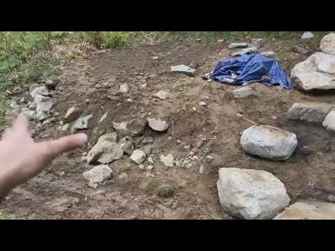 New England Aquatic Landscaping Waterfall build ALMOST COMPLETE