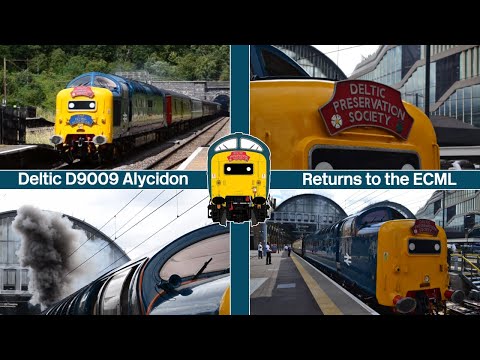 55009 'Alycidon' Roaring on the East Coast Mainline running 'The Capital Deltic Reprise'. 29/07/23.