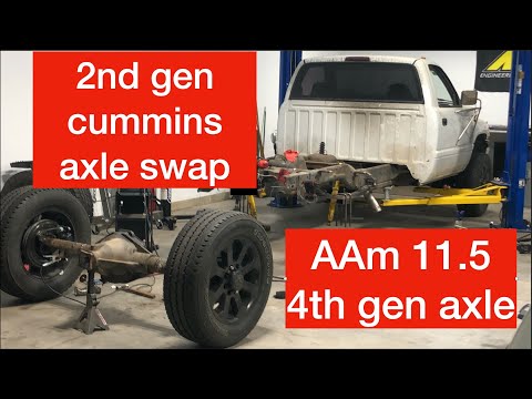 axle swap and ladder/trac bar guide, 2nd gen cummins get 11.5 AAM axle from a 4th gen
