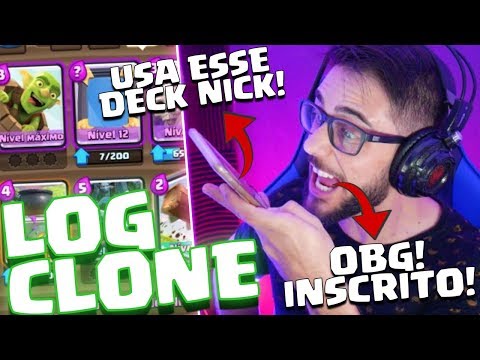 USEI O DECK DE UM INSCRITO! LOG CLONE NO CLASH ROYALE