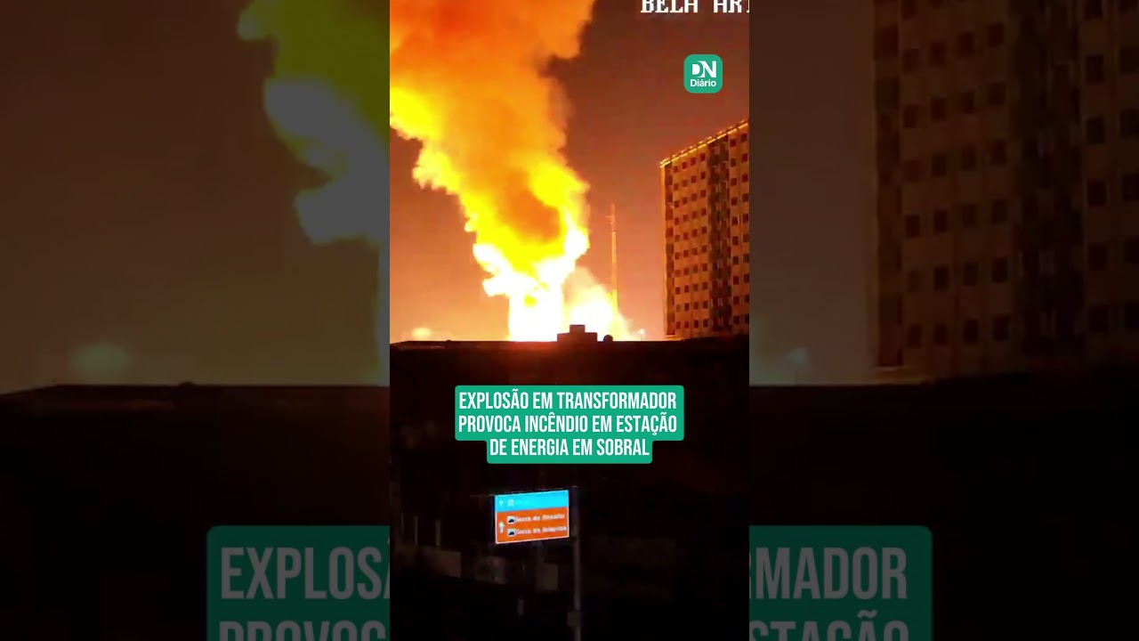 Imagem da notícia Explosão em transformador provoca incêndio em subestação de energia em Sobral; veja vídeo