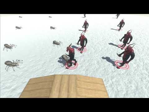 8 Saber-Toothed Spider snow vs all units - Animal Revolt Battle Simulator