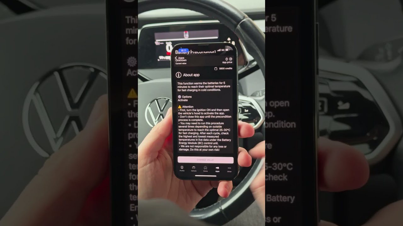 Battery preconditioning for Volkswagen Group EV's