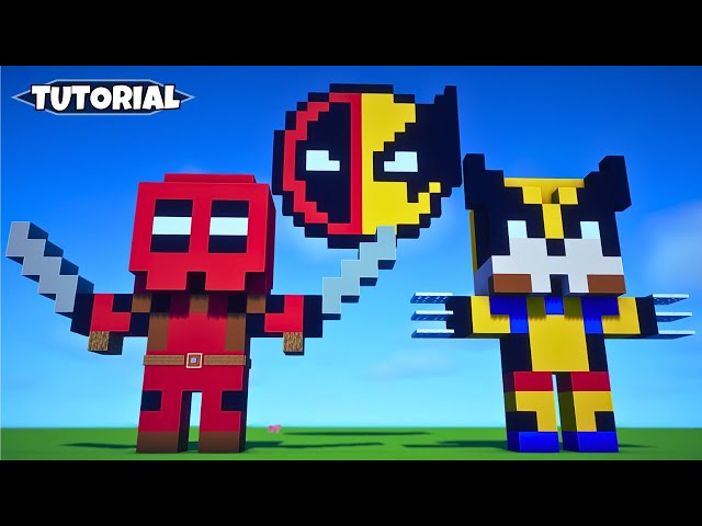Minecraft Deadpool Figure Deadpool Plush ⚔ Statue House (Free) Minecraft Map