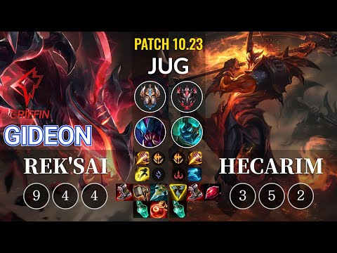 GRF GIDEON Rek'Sai vs Hecarim Jungle - KR Patch 10.23