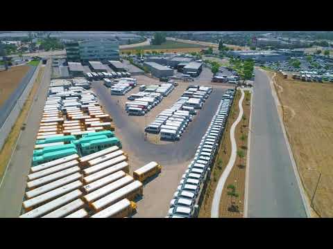 Aerial & Indoor View of Creative Bus Sales' Chino location