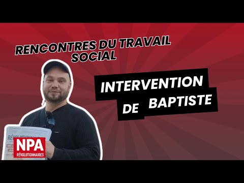Intervention de Baptiste sur l'état du secteur lors des rencontres nationales du travail social