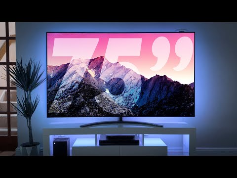 BIG TV Living Room Setup | LG 75” NanoCell