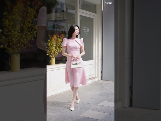 EH10X092 - Đầm tơ dập vân sóng