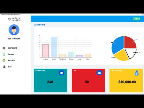 Part 2 Python Tkinter Dashboard Tutorial Modern Feel Gui Dashboard Using Python Tkinter