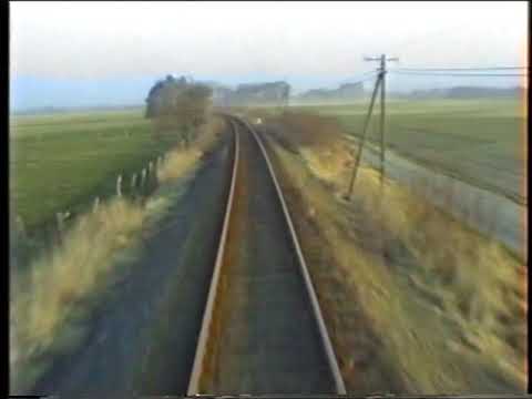 Führerstandsmitfahrt der Bahnstrecke Rahden-Bassum-Bremen 14.2.1994 kurz vor der Stilllegung