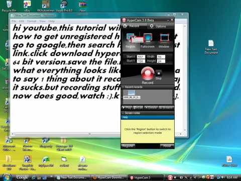 How To Get Unregistered Hypercam 3!